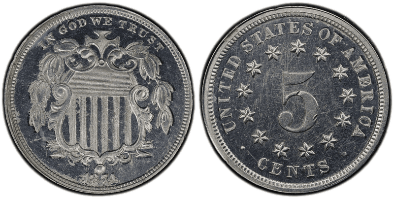 1874 Proof Nickel Pattern - J-1351
