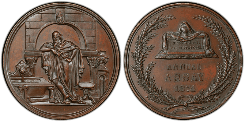 1874 Assay Commission Medal - JK-AC-13, Bronze, Archimedes