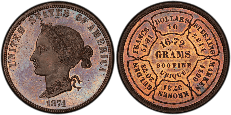 1874 Proof Eagle Pattern - J-1375