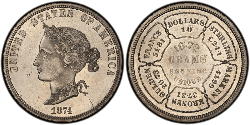 1874 Proof Eagle Pattern - J-1377