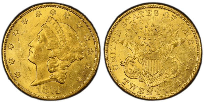 1874 Liberty Head Double Eagle
