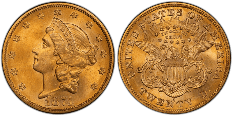 1874 (S) Liberty Head Double Eagle