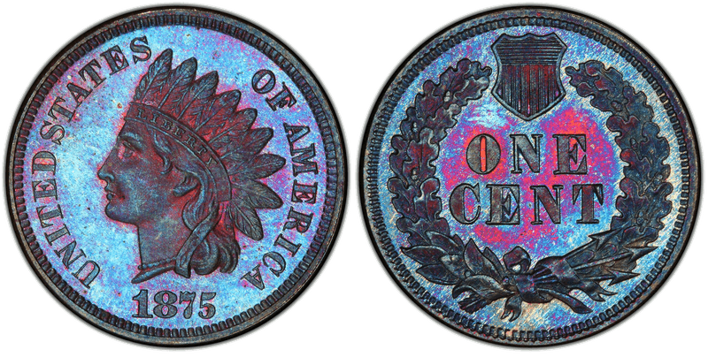 1875 Indian Head Cent Base