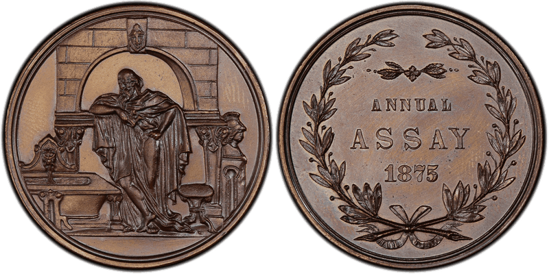 1875 Assay Commission Medal - JK-AC-14, Bronze, Archimedes