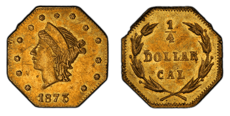 1875 Gold Quarter - BG-777