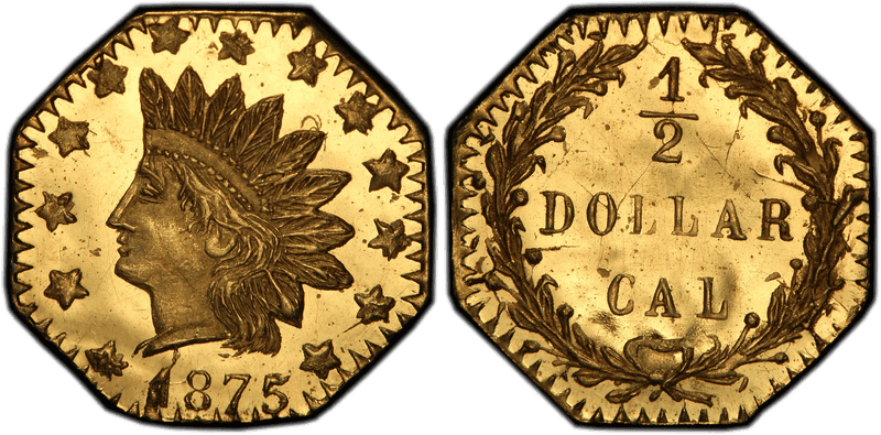 1875 Gold Half Dollar - BG-948