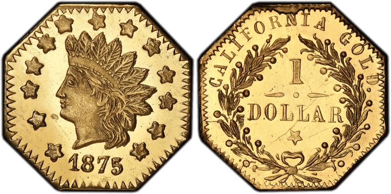 1875 Gold Dollar - BG-1125