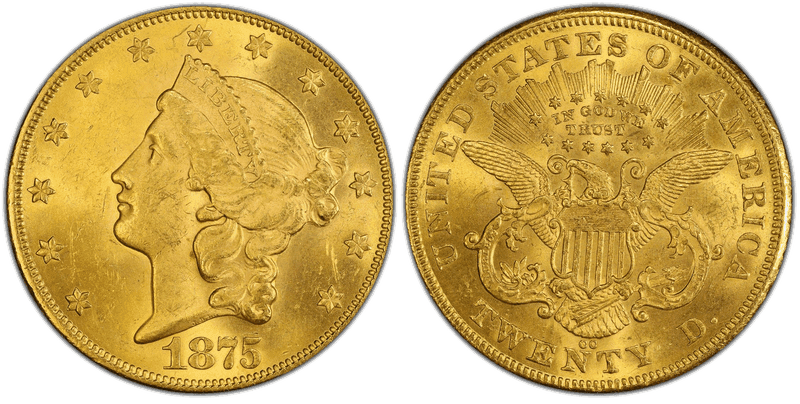 1875 Liberty Head Double Eagle