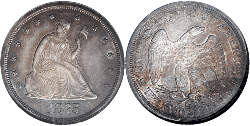 1875 (S) Seated Liberty Twenty Cent - BM
