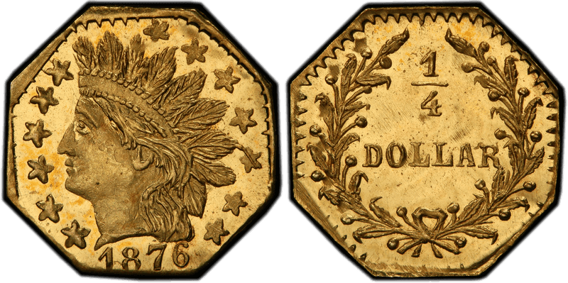 1876 Gold Quarter - BG-799C