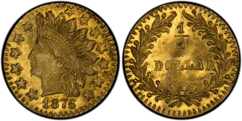 1876 Gold Quarter - BG-881