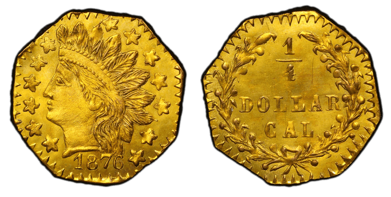 1876 Gold Quarter - BG-799