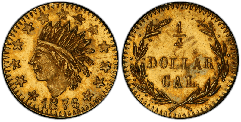 1876 Gold Quarter - BG-850