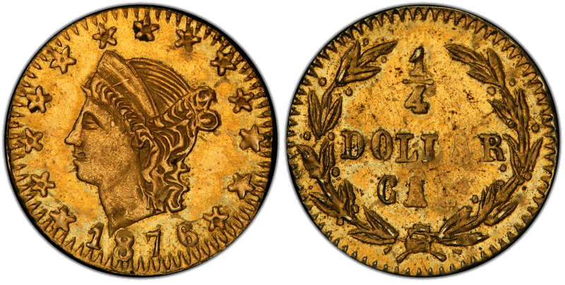 1876 Gold Quarter - BG-856