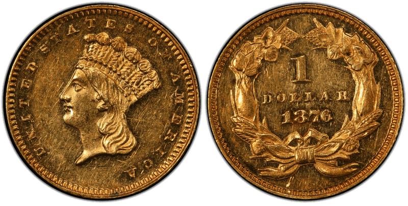 1876 Liberty Gold Dollar