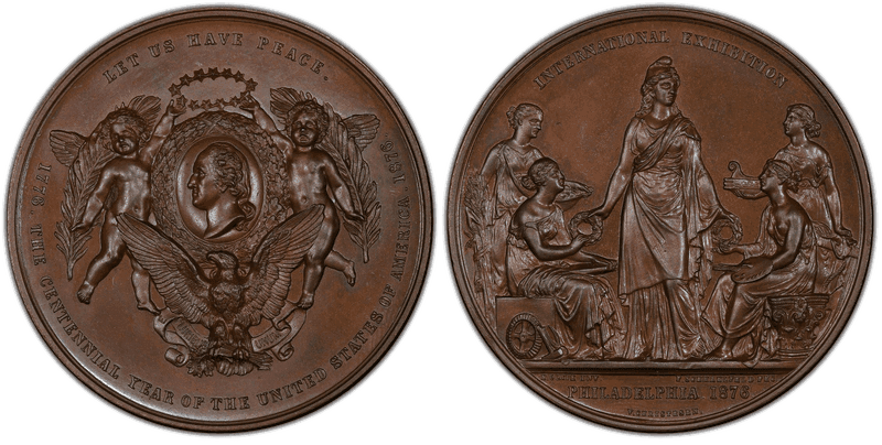1876 Medal Baker-427A Bronze International Exhibition-Danish Medal