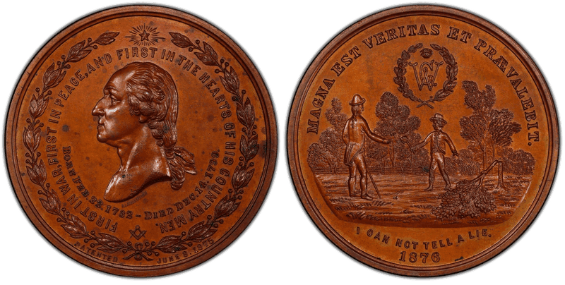 1876 Bronze Medal GW-861, First in War Magna Est Veritas