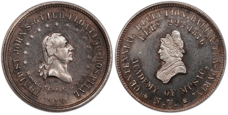 1876 Medal GW-883, Silver, 2nd Obv St. John's Guild