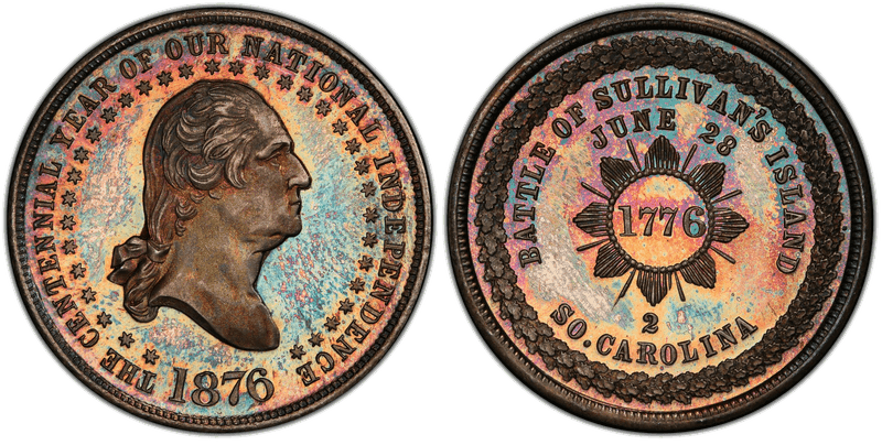 1876 Silver So-Called Dollar GW-885, HK-93, Sullivan's Island