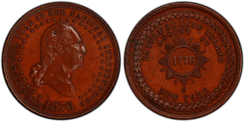 1876 Bronze So-Called Dollar GW-886, HK-97, Long Island