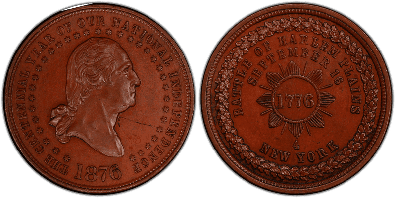 1876 Bronze So-Called Dollar GW-887, HK-100, Harlem Plains