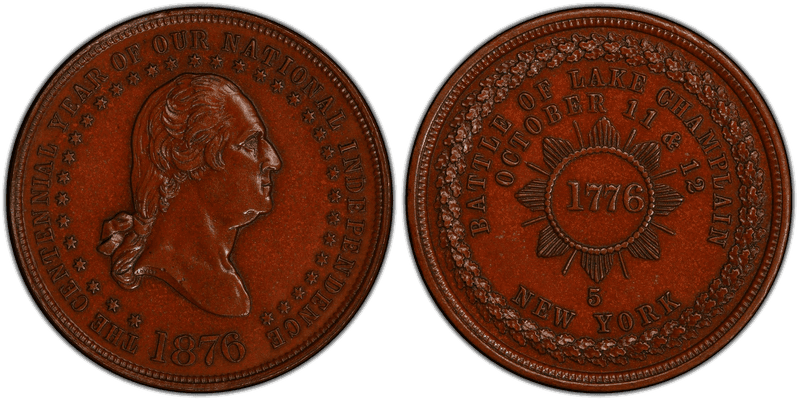 1876 Bronze So-Called Dollar GW-888, HK-103, Lake Champlain