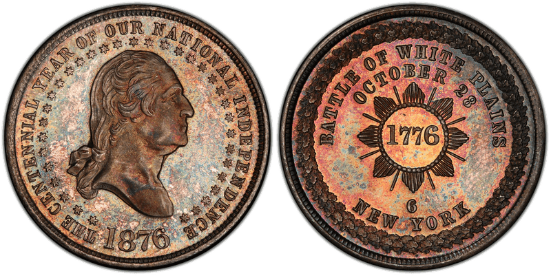 1876 Silver So-Called Dollar GW-889, HK-105, White Plains