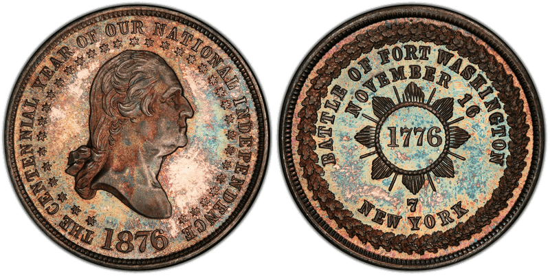 1876 Silver So-Called Dollar GW-890, HK-108, Fort Washington