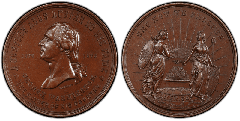 1876 Bronze Medal GW-936, See How We Prosper