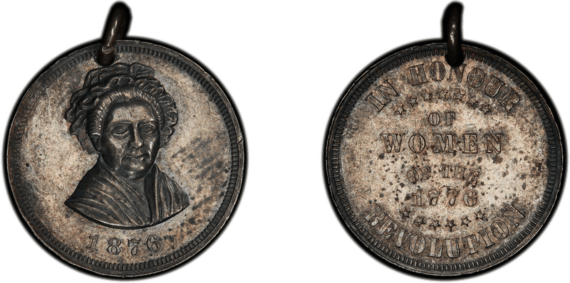 1876 Medalet Women of the Revolution Silver