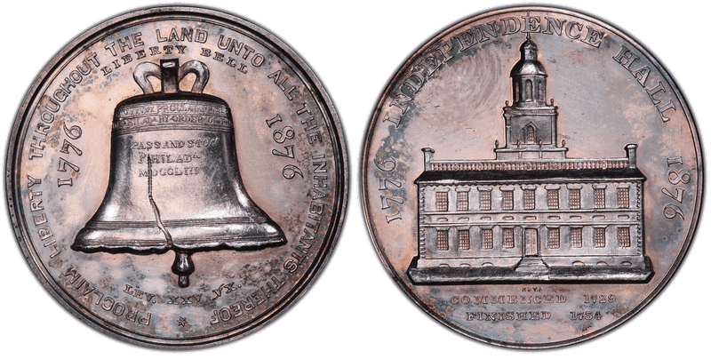 1876 HK-23, US Centennial Expo-Liberty Bell Dollar