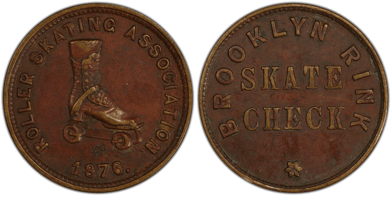 1876 Token Miller NY-16 Bronze Roller Skating Association