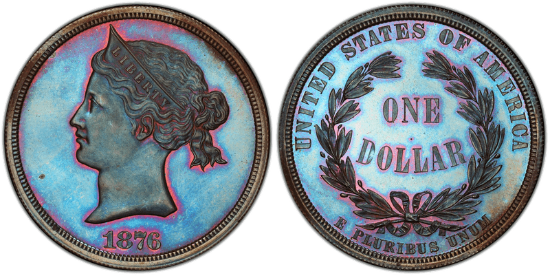 1876 Proof Dollar Pattern - J-1458a