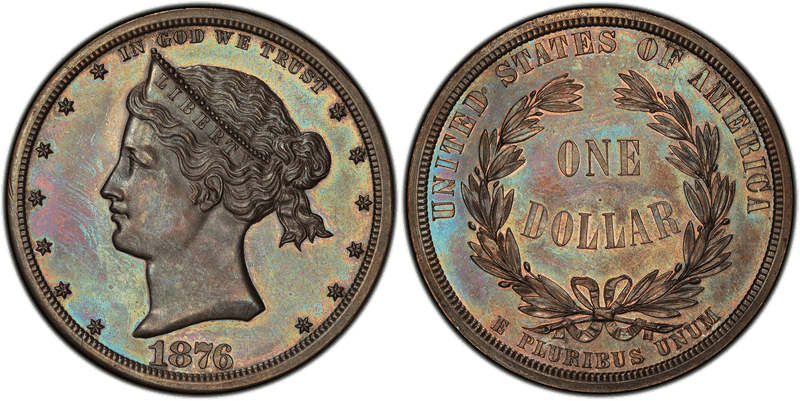 1876 Proof Dollar Pattern - J-1466