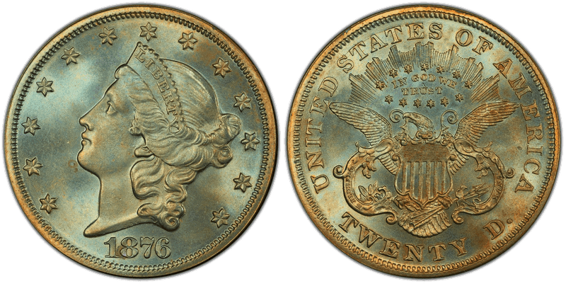1876 Proof Double Eagle Pattern - J-1493