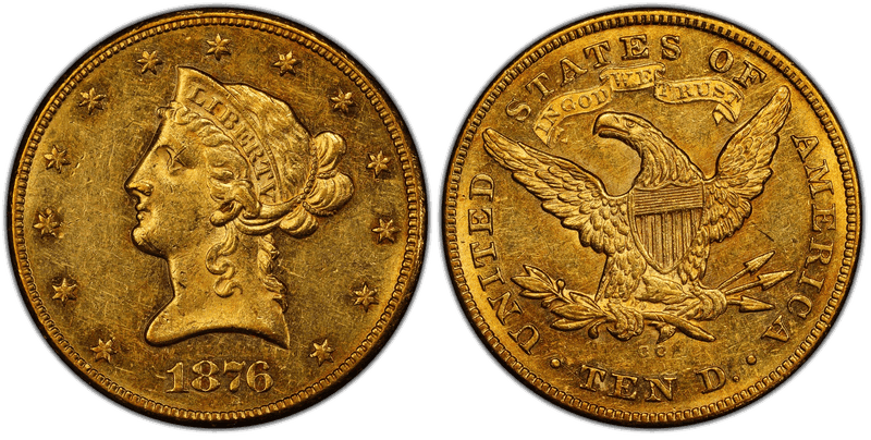 1876 Liberty Head Eagle