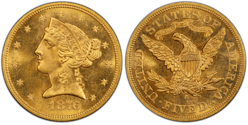 1876 (S) Liberty Head Half Eagle