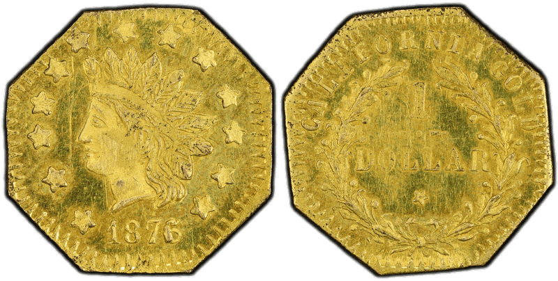 1876/5 Gold Dollar - BG-1128