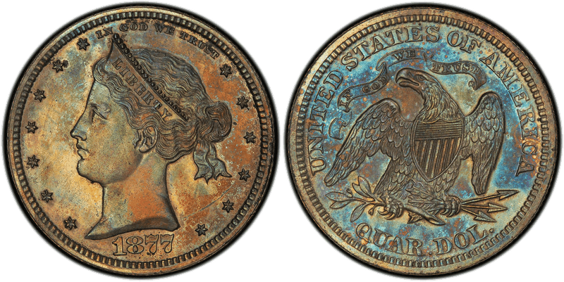 1877 Proof Quarter Pattern - J-1500