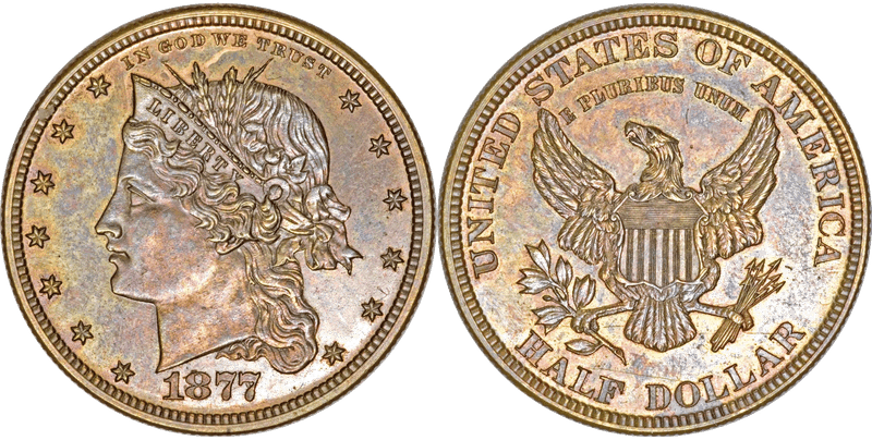1877 Proof Half Dollar Pattern - J-1536