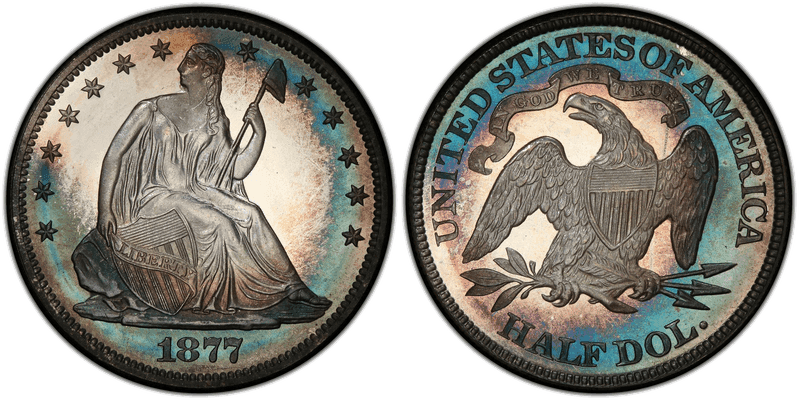 1877 Proof Seated Liberty Half Dollar