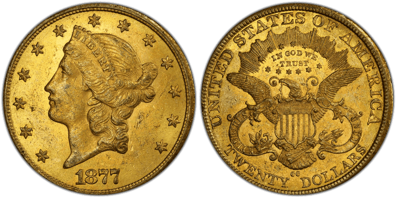1877 Liberty Head Double Eagle