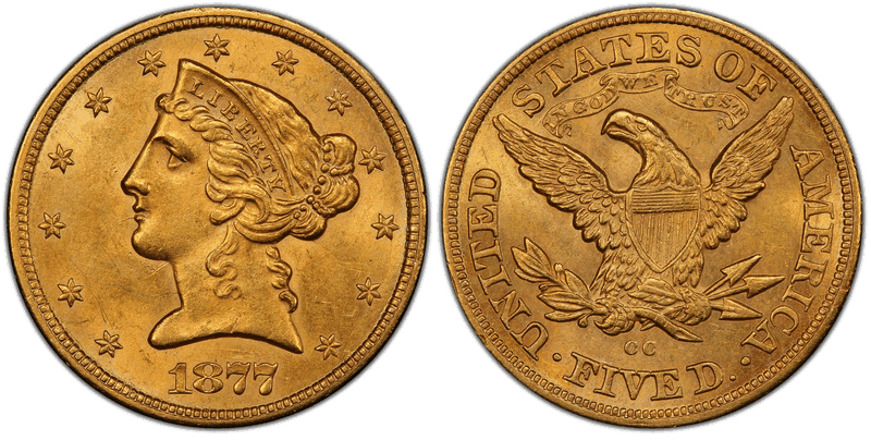 1877 Liberty Head Half Eagle
