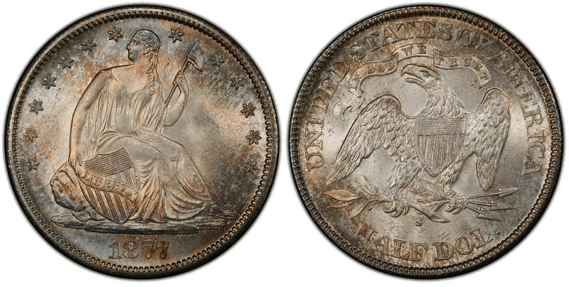 1877 (S) Seated Liberty Half Dollar