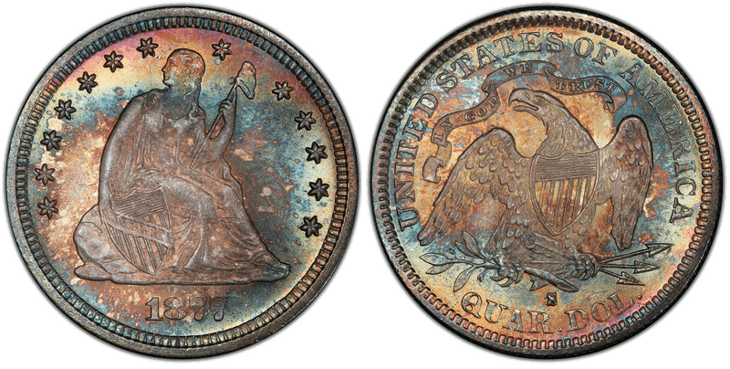 1877 (S) Seated Liberty Quarter - S/S