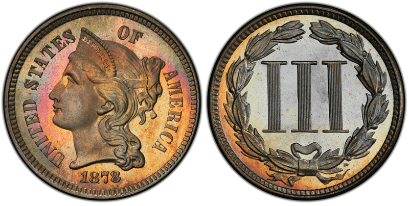 1878 Nickel Three Cent Piece