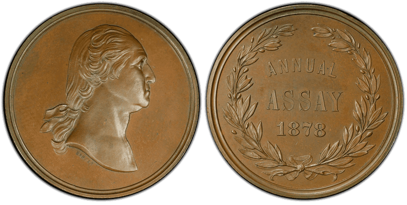 1878 Assay Commission Medal - JK-AC-18, Bronze, George Washington