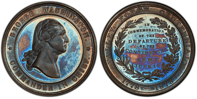 1878 So-Called Dollar HK-136, Baker-449 Silver Valley Forge Centennial