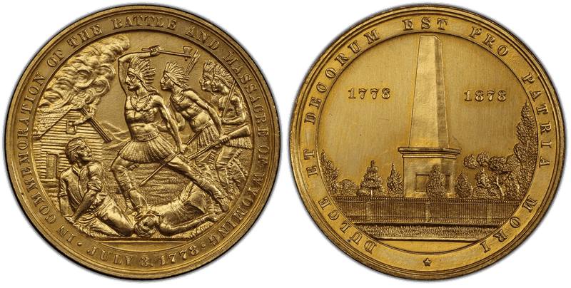 1878 HK-120c, Wyoming Massacre Centennial Dollar