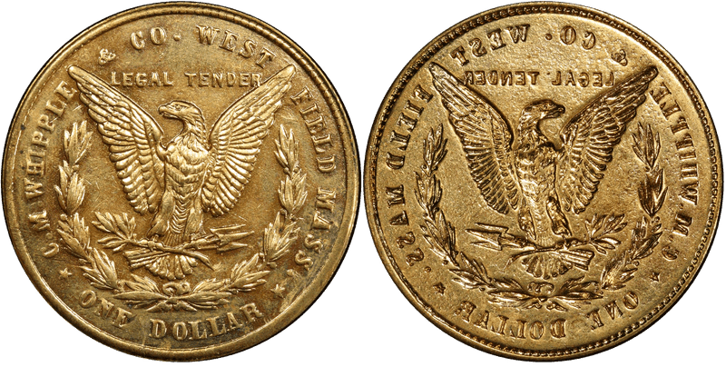 1878 HK-832, Bronze Whipple Dollar
